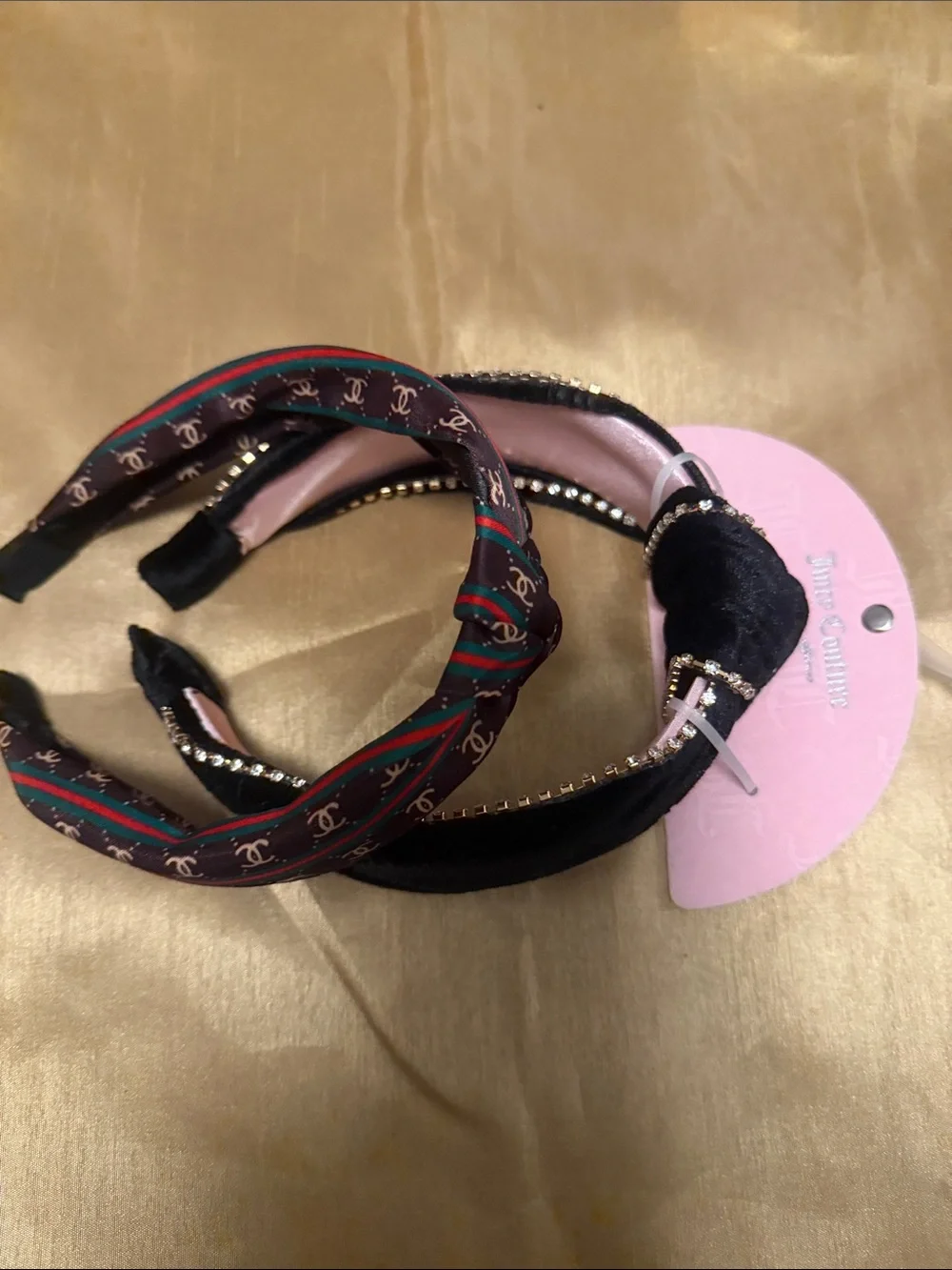 Juicy Couture Black & Logo Knot Headband